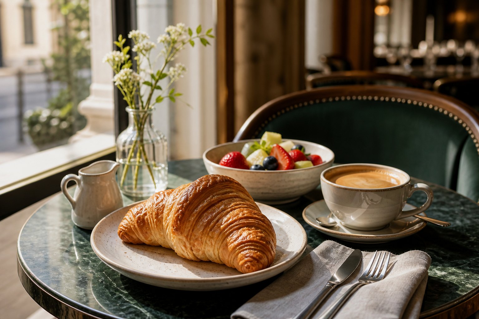 Boutique hotel breakfast prepared for a guest